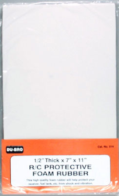 Du-bro 514, RC Protective Latex Foam Rubber 1/2" Thick