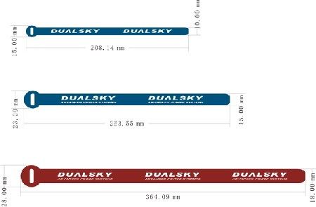 Dualsky Battery Straps ,Large, 5pcs, L=364mm