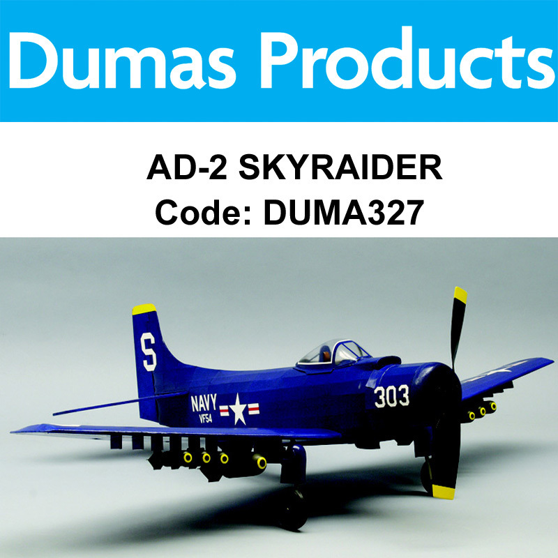 DUMAS 327 , AD-2 SKYRAIDER 30" RUBBER POWERED