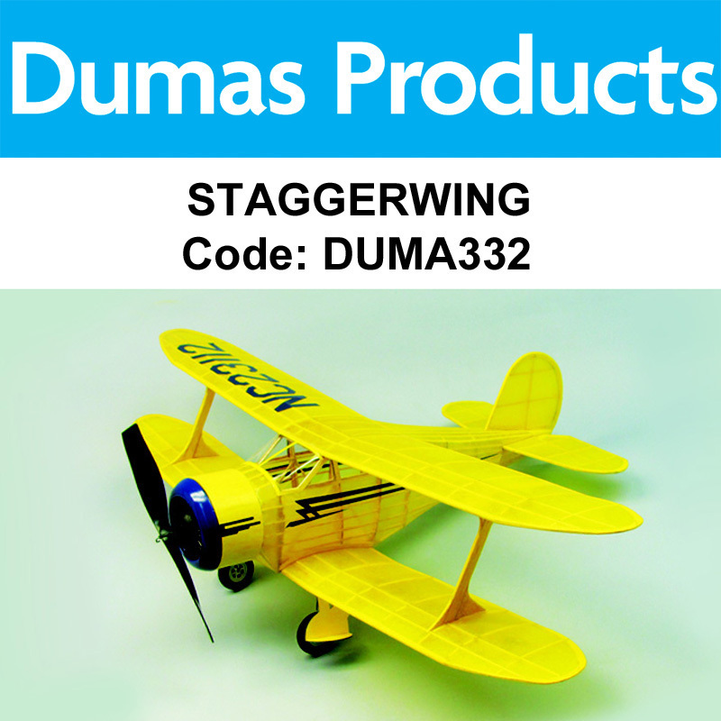 Dumas 332, STAGGERWING 30" Rubber Powered