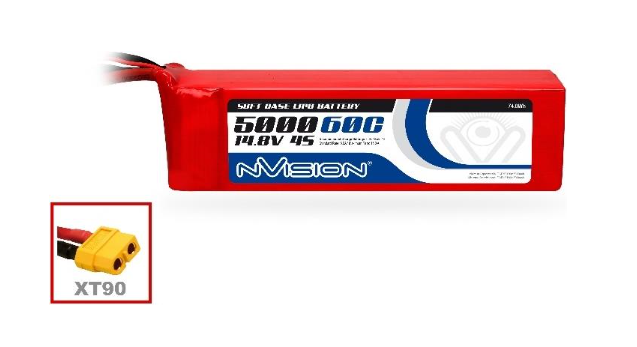 nVision LiPo 5000mAh 4S 14.8V 35C (XT90 plug)