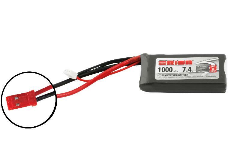 Orion 2s, 7.4V 1000Mah, 50C, JST plug