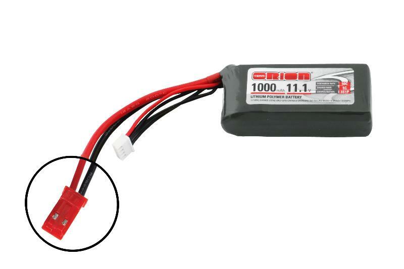 TEAM ORION LiPo 3S 11.1V 1000mah 50C, JST Plug