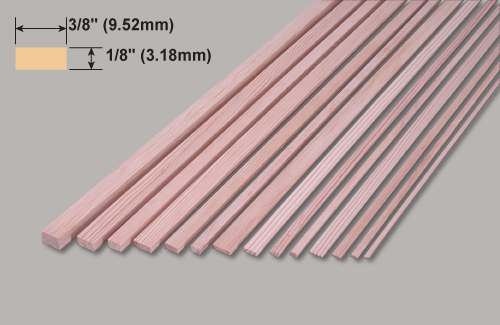 4.8mmx4.8mmx915mm Basswood Strip