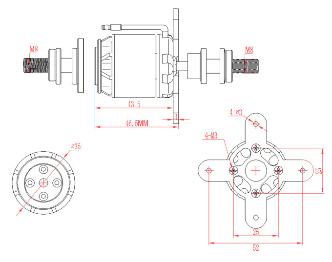 EMAX GT2820, 985Kv Outrunner Brushless Motors