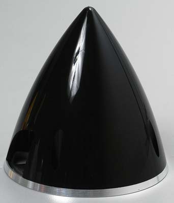 Spinner 102mm Black with Aluminum Plate